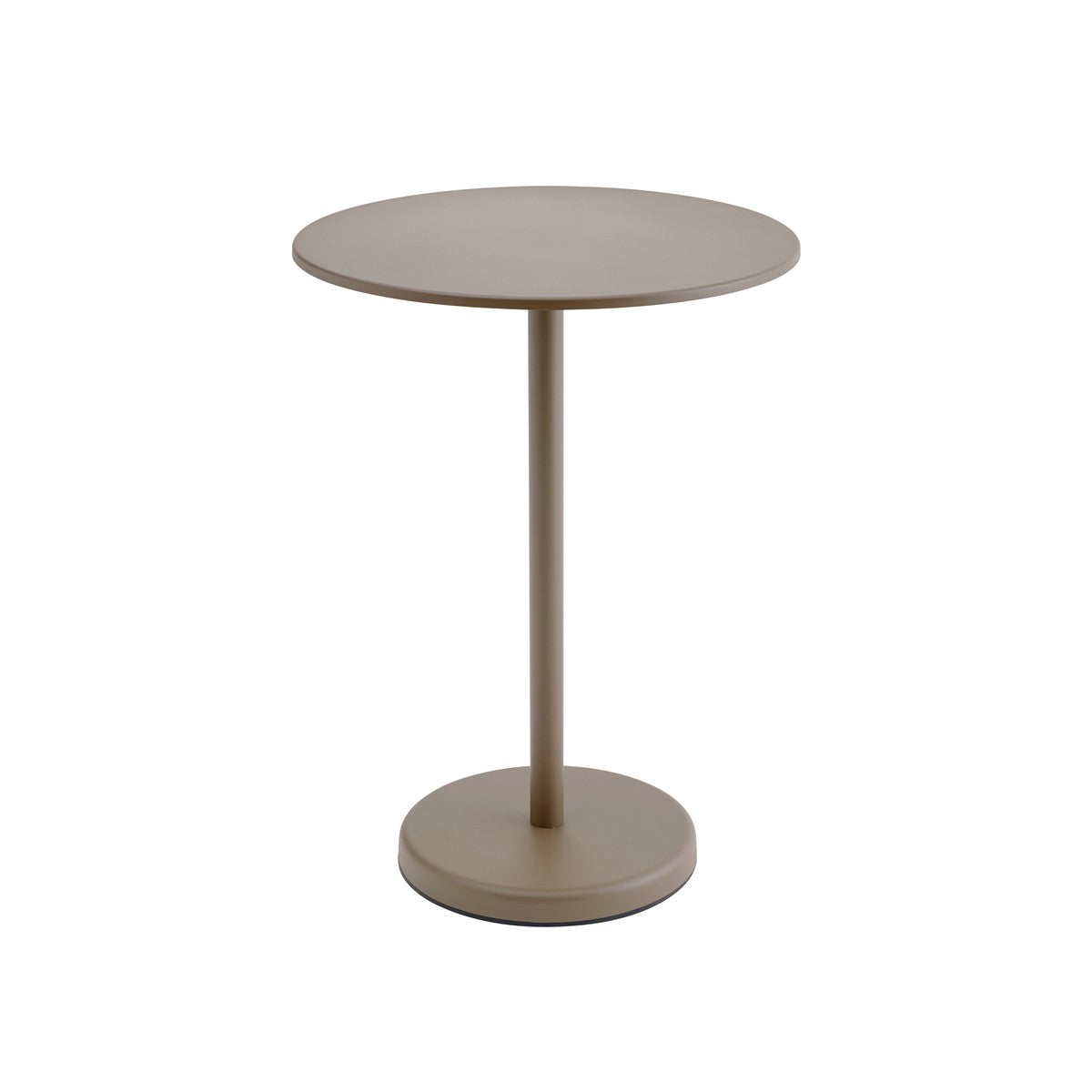 Linear Steel cafébord Ø70 cm, H95 cm fra Muuto - Taupe - Jacobsen Plus
