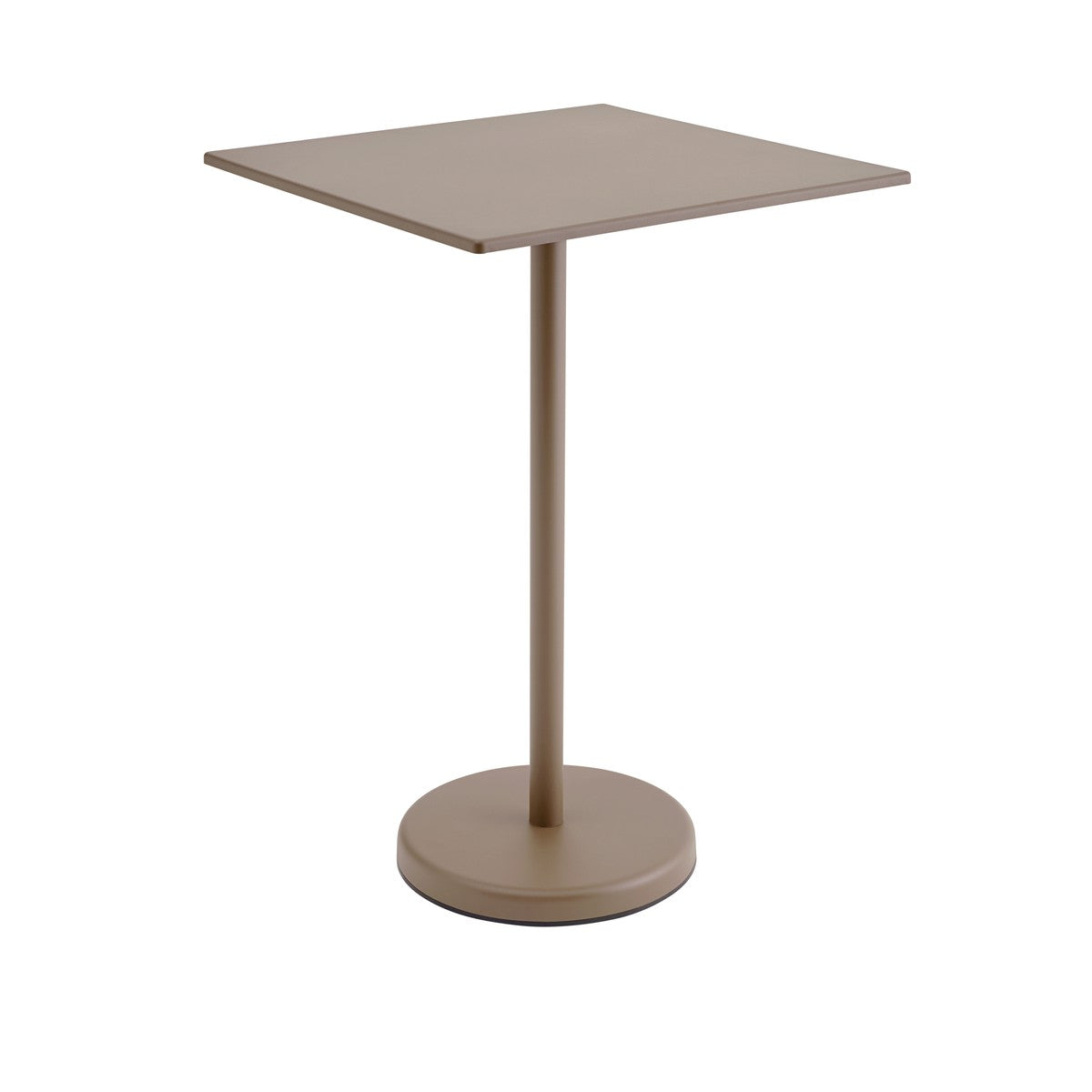 Linear Steel cafébord 70x70cm, H105 cm fra Muuto - Taupe - Jacobsen Plus