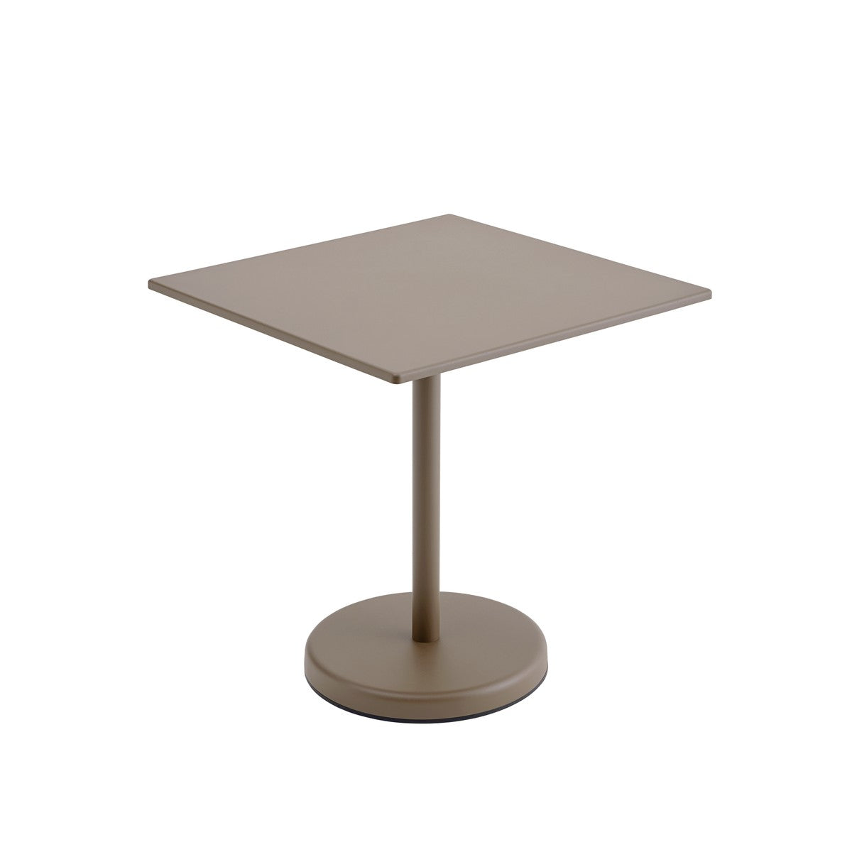 Linear Steel cafébord 70x70cm, H73 cm fra Muuto - Taupe - Jacobsen Plus