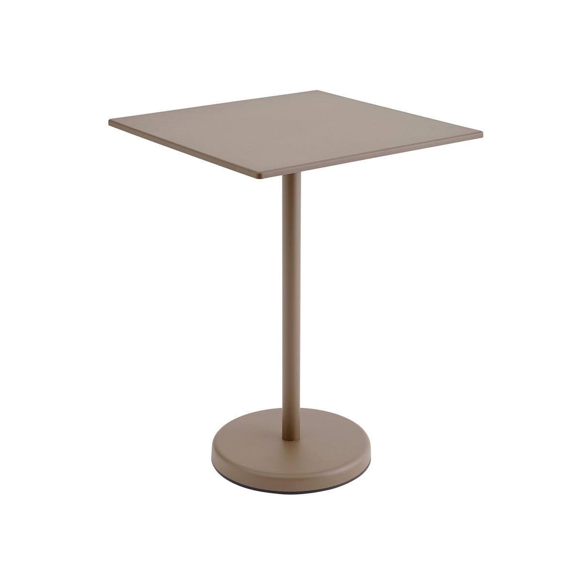 Linear Steel cafébord 70x70cm, H95 cm fra Muuto - Taupe - Jacobsen Plus