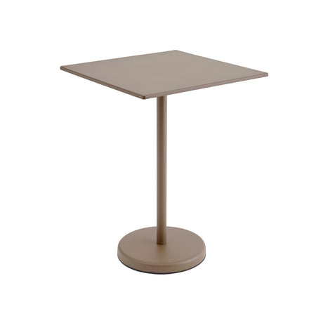 Linear Steel cafébord 70x70cm, H95 cm fra Muuto - Taupe - Jacobsen Plus