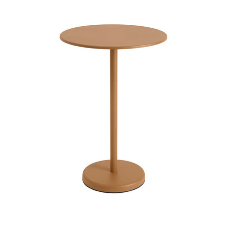 Linear Steel cafébord Ø70 cm, H105 cm fra Muuto - Orange - Jacobsen Plus