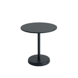 Linear Steel cafébord Ø70 cm, H73 cm fra Muuto - Sort - Jacobsen Plus