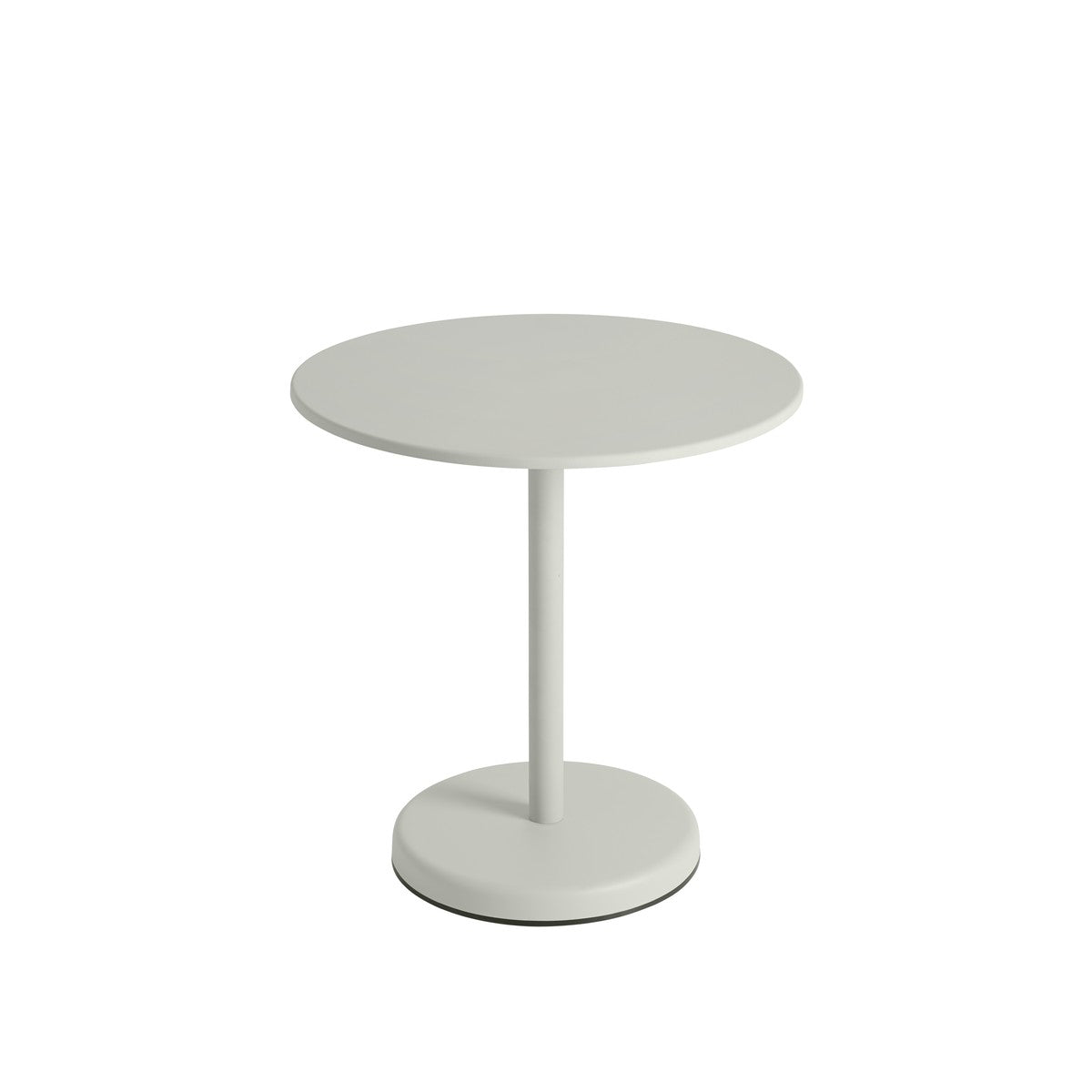 Linear Steel cafébord Ø70 cm, H73 cm fra Muuto - Grå - Jacobsen Plus