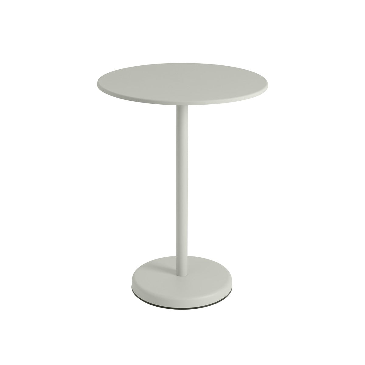 Linear Steel cafébord Ø70 cm, H95 cm fra Muuto - Grå - Jacobsen Plus