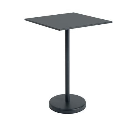 Linear Steel cafébord 70x70cm, H105 cm fra Muuto - Sort - Jacobsen Plus