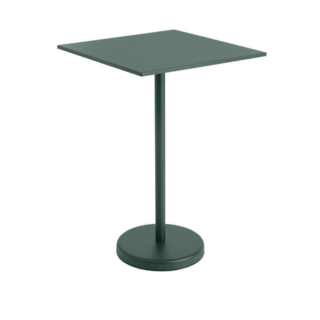 Linear Steel cafébord 70x70cm, H105 cm fra Muuto - Mørkgrøn - Jacobsen Plus