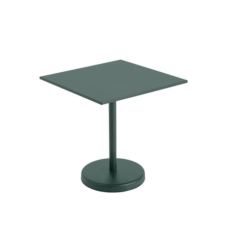 Linear Steel cafébord 70x70cm, H73 cm fra Muuto - Mørkgrøn - Jacobsen Plus