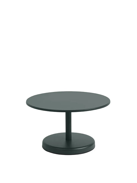 Linear Steel Coffee Table, Ø70 fra Muuto - Dark green - Jacobsen Plus
