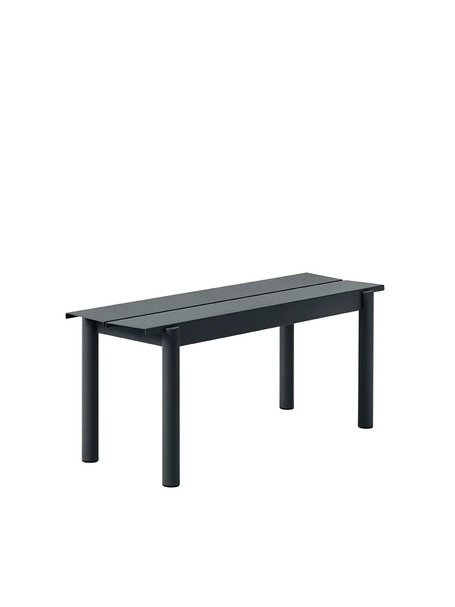 Linear Steel Bench, 110 cm fra Muuto - Anthracite black - Jacobsen Plus