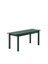 Linear Steel Bench, 110 cm fra Muuto - Dark green - Jacobsen Plus