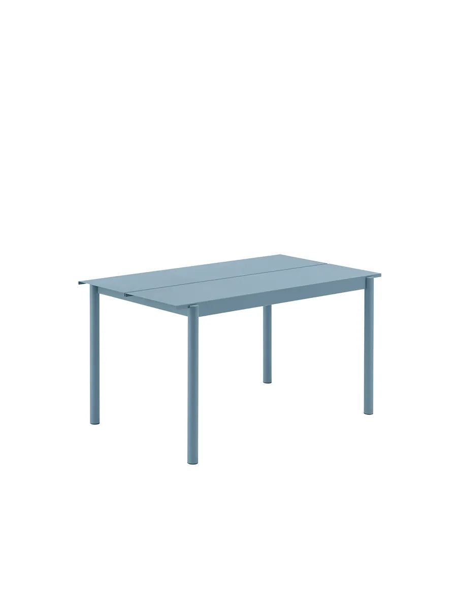 Linear Steel Table, 140x75 cm fra Muuto - Pale blue - Jacobsen Plus