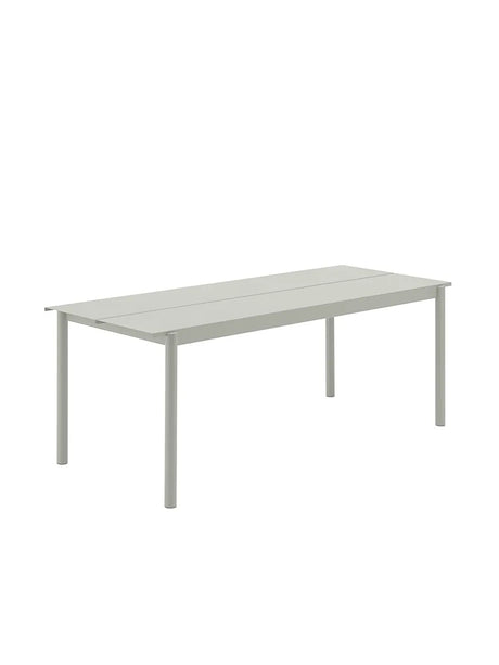 Linear Steel Table, 220x90 cm fra Muuto - Grey - Jacobsen Plus