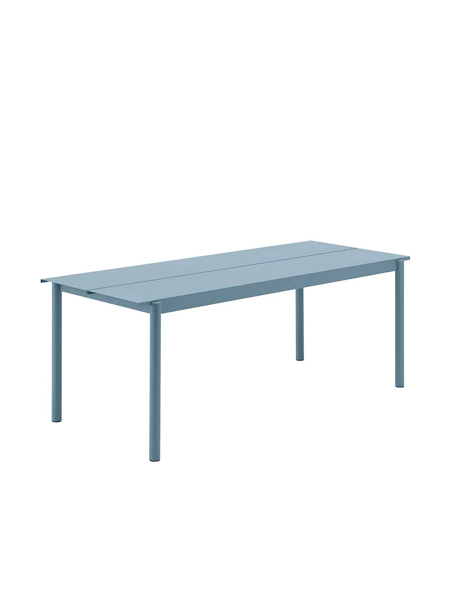 Linear Steel Table, 220x90 cm fra Muuto - Pale blue - Jacobsen Plus
