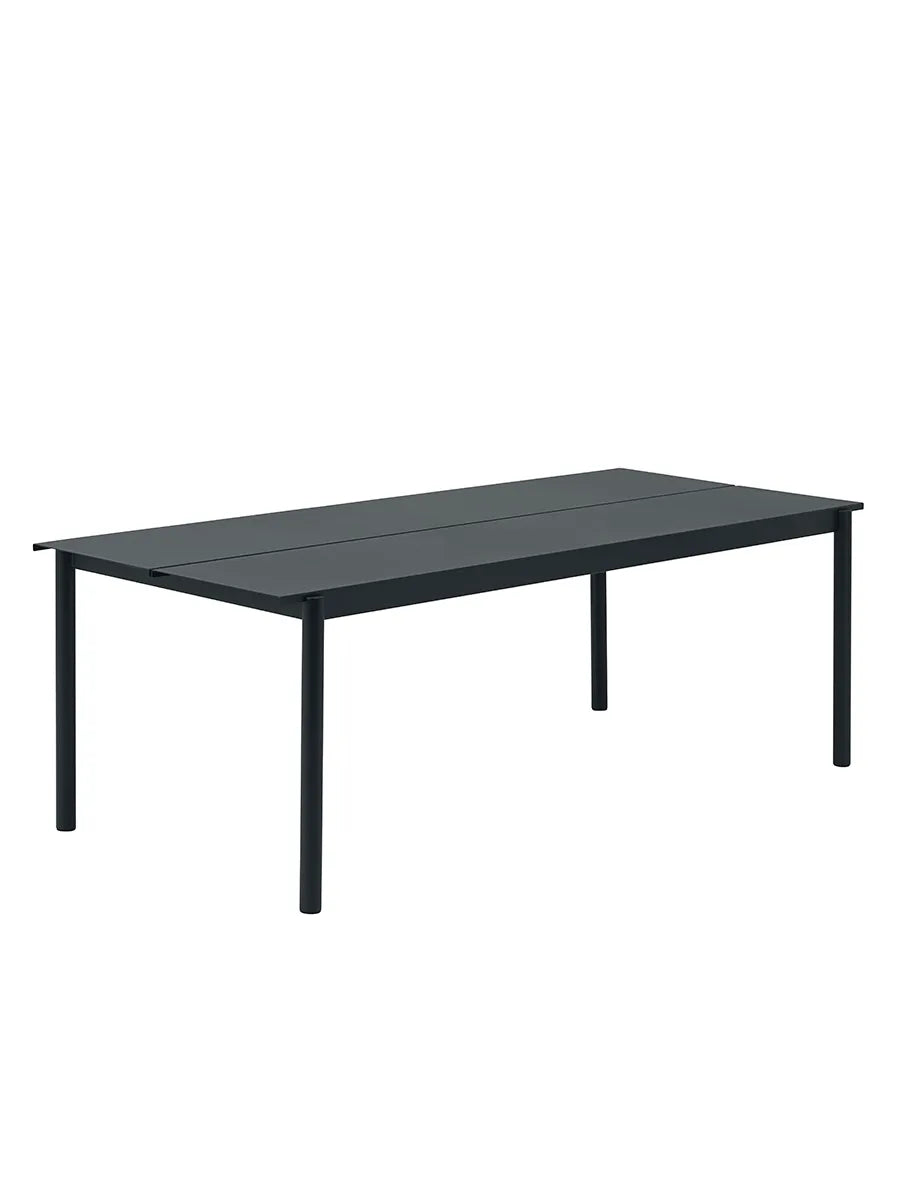 Linear Steel Table, 220x90 cm fra Muuto - Anthracite black - Jacobsen Plus
