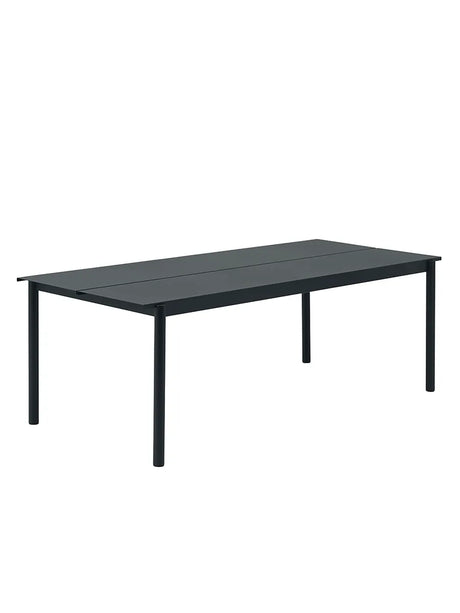 Linear Steel Table, 220x90 cm fra Muuto - Anthracite black - Jacobsen Plus