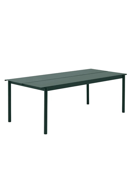 Linear Steel Table, 220x90 cm fra Muuto - Dark green - Jacobsen Plus