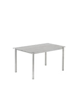 Linear Steel Table, 140x75 cm fra Muuto - Warm Galvanized Steel - Jacobsen Plus