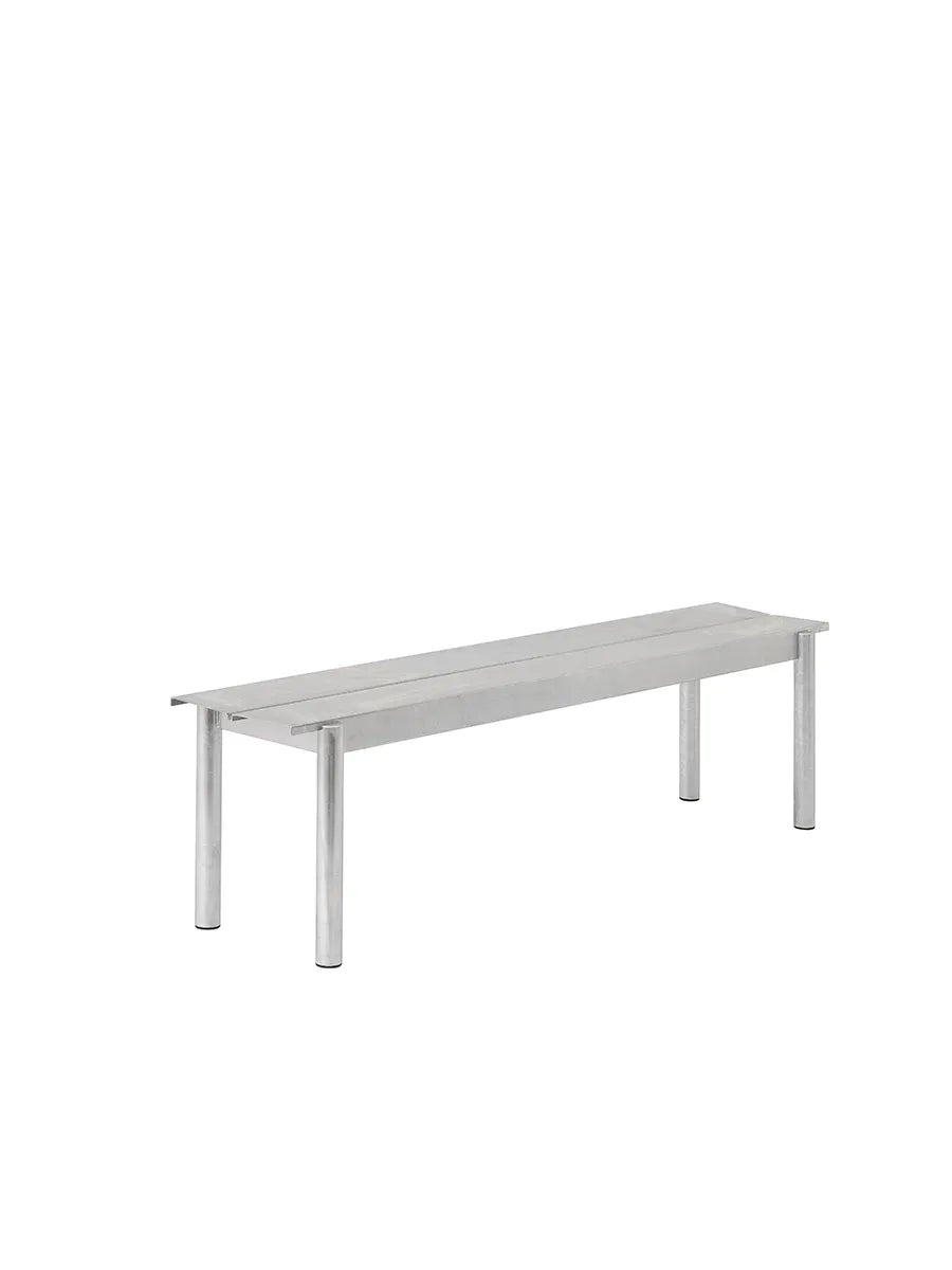 Linear Steel Bench, 170 cm fra Muuto - Warm Galvanized Steel - Jacobsen Plus