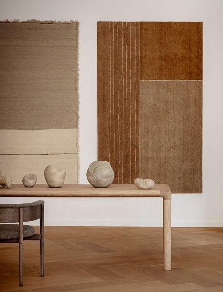 Drift Line gulvtæppe, Terracotta fra Linie Design - 140 x 200 cm. - Jacobsen Plus