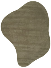 Fluid Arc gulvtæppe, Olive fra Linie Design