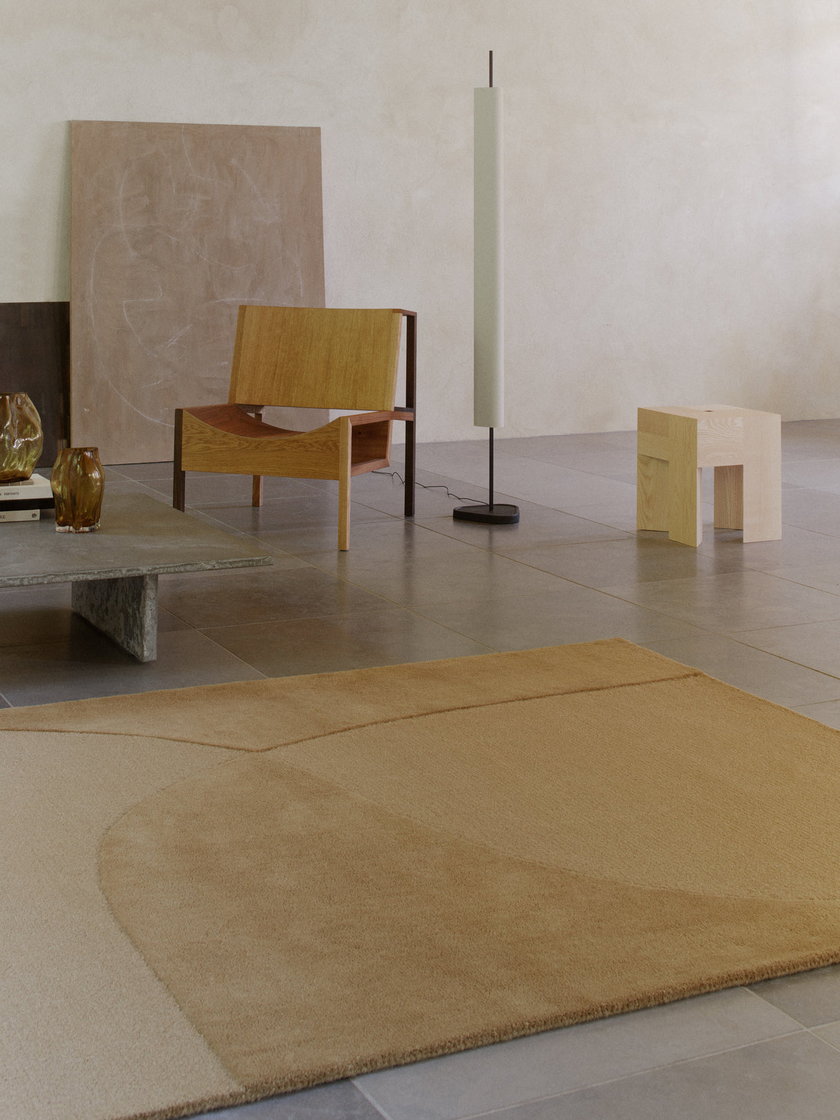Split Plains Tæppe, Mustard fra Linie Design - 2 - Jacobsen Plus