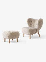 Little Petra inkl. skammel, Sheepskin Moonlight fra &Tradition - Eg - Jacobsen Plus