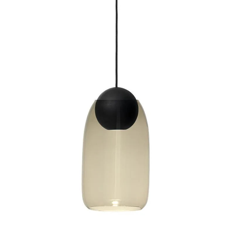 Liuku Base pendel, sort fra Mater - Inkl. røget glasskærm - Jacobsen Plus