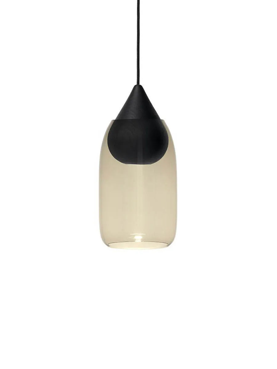 Liuku Base drop pendel, sort fra Mater - Inkl. røget glasskærm - Jacobsen Plus