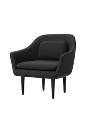 Lunar loungestol, large, sort eg, Hallingdal 180 CMHR fra Stellar Works