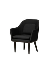 Lunar loungestol, small, sort eg, Hallingdal 180 CMHR fra Stellar Works