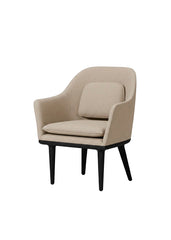 Lunar loungestol, small, sort eg, Main Line Flax 20 HR fra Stellar Works