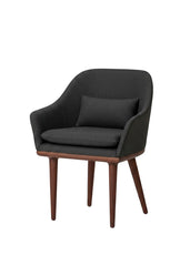 Lunar spisebordsstol, large, valnød, Main Line Flax 16 HR fra Stellar Works