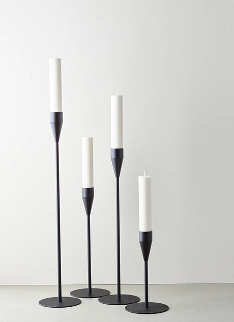 Saturn Lysestage, sort fra Piet Hein - Table - H: 36 cm - Jacobsen Plus