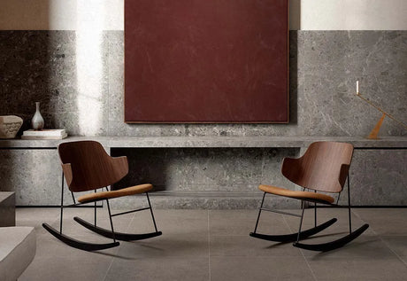 The Penguin Rocking Chair, Læder fra Audo Copenhagen - Walnut / Dakar 0250 - Jacobsen Plus