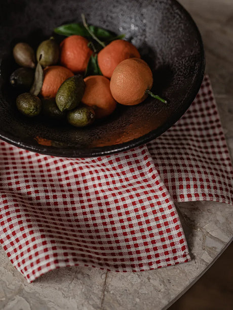 Troides Tea Towel, sæt á 2 stk. fra Audo Copenhagen - Burnt Sienna - White - Jacobsen Plus