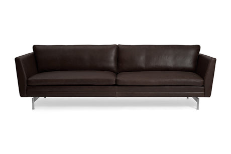 MH2301 Sofa, gefion læder fra Mogens Hansen - 2 pers. sofa (158 cm) / Mørkebrun - Jacobsen Plus