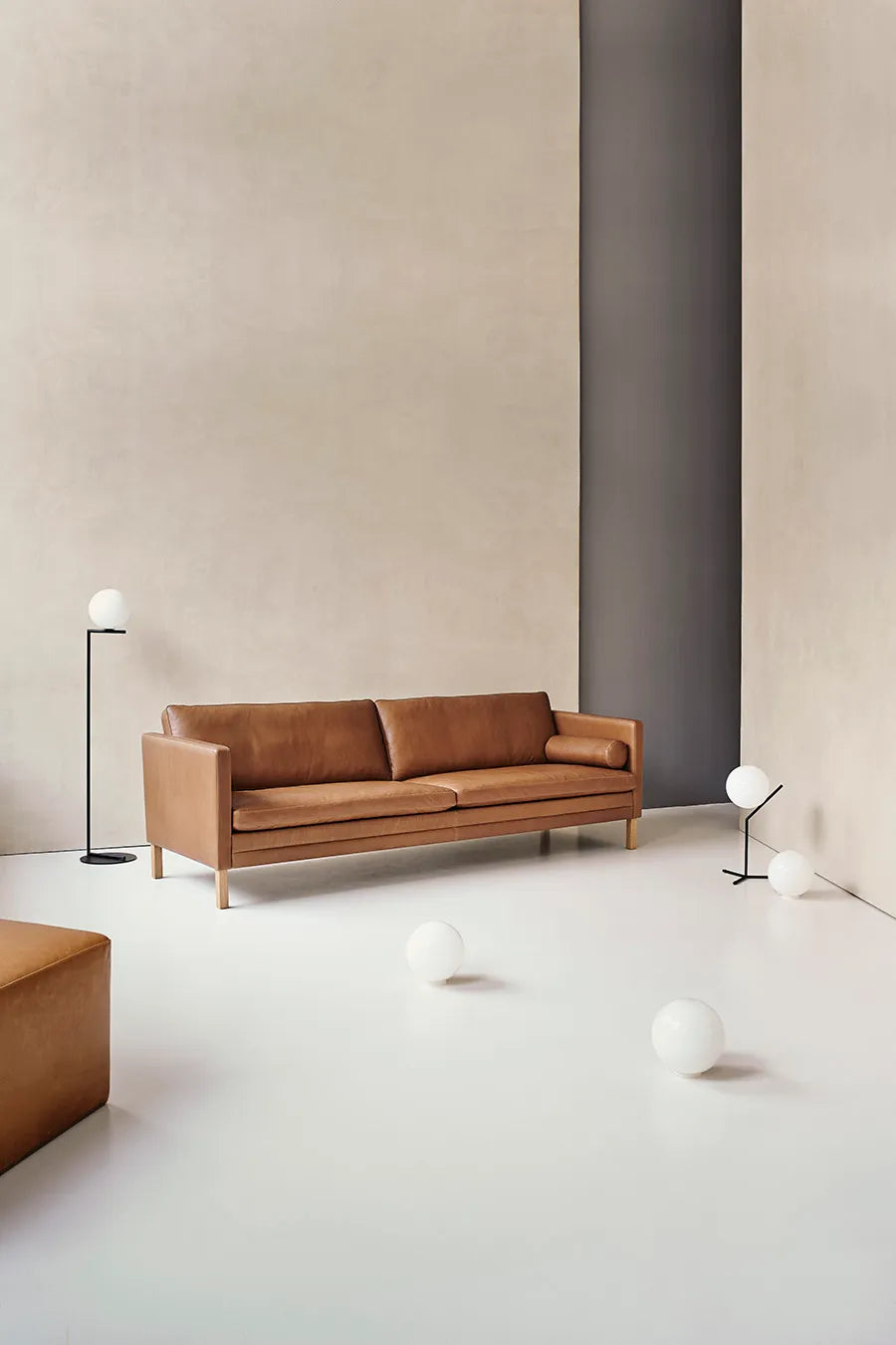 MH2614/MH2615 sofa, Frej læder fra Mogens Hansen