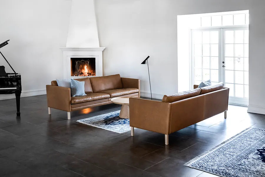 MH2614/MH2615 sofa, Frej læder fra Mogens Hansen