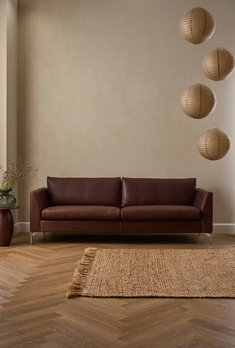 Mogens Hansen - MH272 3 pers. sofa i Frej anilinlæder - Mørkebrun - Jacobsen Plus