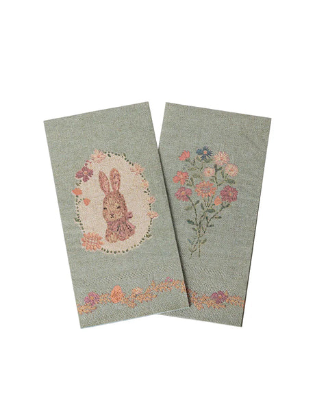 Serviet, Lapin de Pâques fra Maileg - Grøn-Rosa - Jacobsen Plus