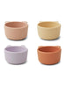Malene silikoneskåle 4-pak, light lavender multi mix fra Liewood