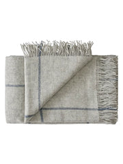 Mandø Plaid, light grey fra Silkeborg Uldspinderi