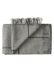 Mandø Plaid, medium grey fra Silkeborg Uldspinderi