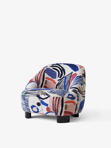 Margas LC1 loungestol fra &Tradition - Pierre Frey / Sortbejdset eg - Jacobsen Plus