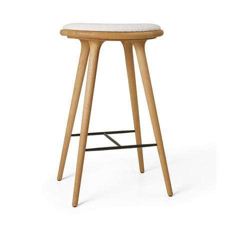 High Stool, olieret eg, Kvadrat Baru 0200, 74 cm høj barstol fra Mater - 1 - Jacobsen Plus