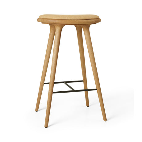 High Stool, olieret eg, Kvadrat Clay 0007, 74 cm høj barstol fra Mater - 1 - Jacobsen Plus