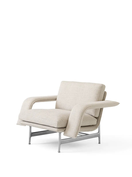 Meantime AV29 Lounge Chair fra &Tradition - Ecriture 0210 / Poleret aluminium - Jacobsen Plus