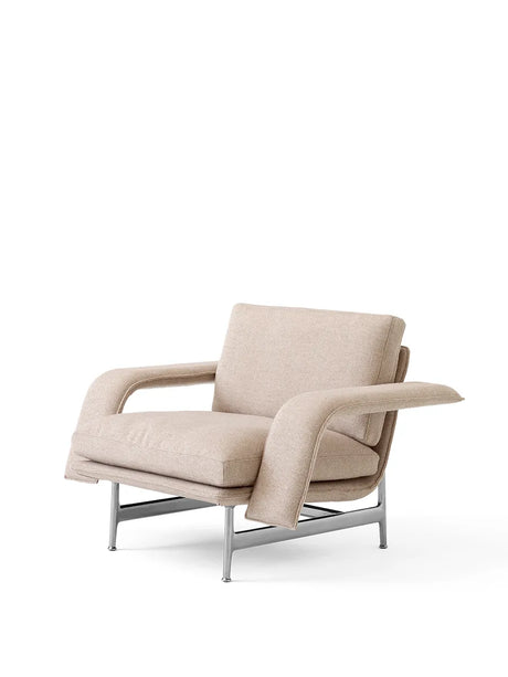 Meantime AV29 Lounge Chair fra &Tradition - Hallingdal 0220 / Poleret aluminium - Jacobsen Plus