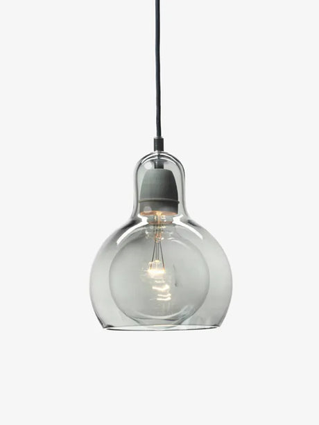 Mega Bulb pendel fra &Tradition - Sølv med klar PVC ledning - Jacobsen Plus
